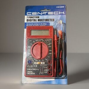 Cen-Tech 7‎ Function Digital Multimeter Leads #69096 AC DC Voltage Tester New